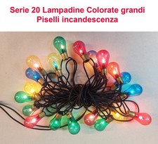Luci di Natale Serie 20 Lampadine colorate grandi Incandescenza U231