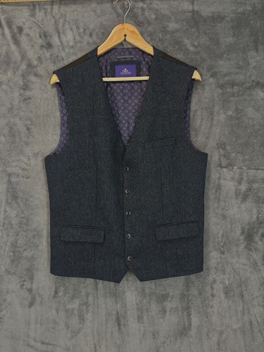 Gilet next uomo blu lana - gilet,