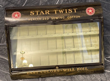 Vetrina pubblicitaria filo da cucire cotone mercerizzato Star Twist vintage