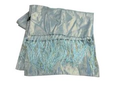 Stola in seta azzurra carta