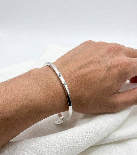 Bracciale aperto argento - bracciale, in