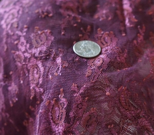 Tessuto pizzo all over viola - pizzo,