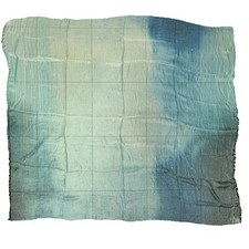 SCIARPA ARTIGIANALE SFUMATURA BLU - TURCHESE