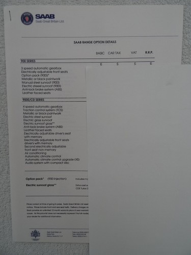 Listino prezzi saab regno - saab,