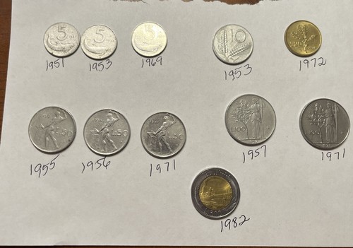 Monete lire italiane - monete,