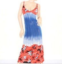 Abito lungo donna vestito blu