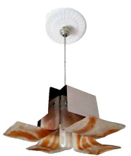  MAZZEGA VETRI ARTISTICI LAMPADARIO VINTAGE STRUTTURA IN CROMO