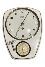 50er 60er Orologio Parete Kienzle Primus da Cucina Timer Ceramica Meccanico 50s