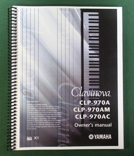 Yamaha clp 970a - yamaha, instruction