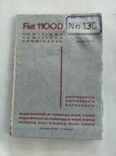 FIAT  1100 D 1100D  FAMILIARE Catalogo Ricambi CARROZZERIA 1963 1° Edizione