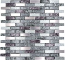 Piastrelle mosaico acciaio - piastrelle,