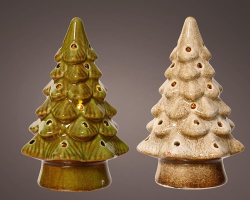 Albero con led - con, terracotta