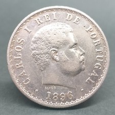 MONETA ARGENTO PORTOGALLO 1896