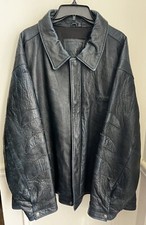 Giacca pelle blu vintage - di,