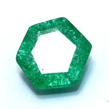 Certificato Naturale Colombiano Verde Smeraldo 55 KT Hexagon Taglio Loose Gemma