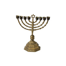 Antica Menorah in ottone -