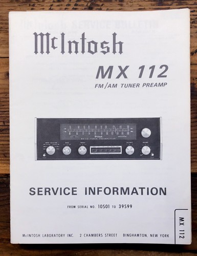 Mcintosh 112 mx112 - mcintosh,