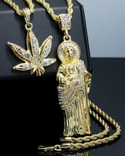 Ciondolo San Giuda e Marijuana