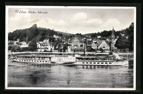 Cartolina wehlen sassonia - wehlen, /