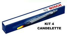 KIT 4 CANDELETTE BOSCH FIAT 1.3 MULTIJET MJT EURO 5 PUNTO 500 PANDA
