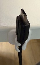 Cable organizer desk setup