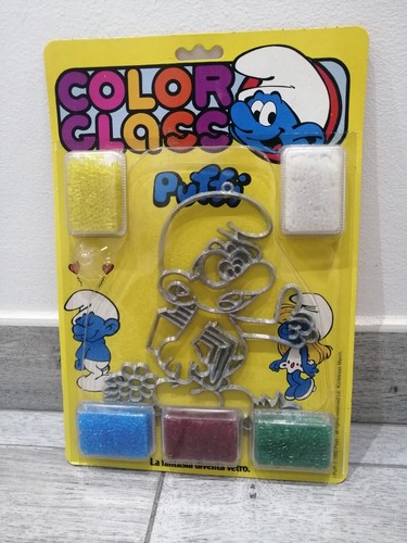 Color glass puffi - puffi, puffo