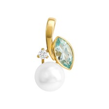 Ciondolo a V oro 375/- topazio