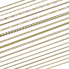 Collana in vero oro giallo 333-585-750r corazzata Singapore Figaro collana collier