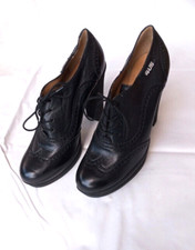 Scarpe nere donna Paciotti taglia 38, 3 cm zeppa tacco 11 cm usate come nuove