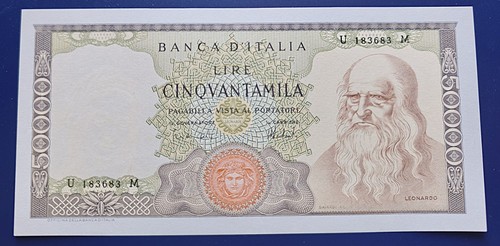50000 lire leonardo - 50000,