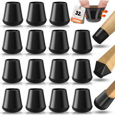 Gommini Per, 32 Pezzi Con Feltro Tappi per Sedie, Piedini per Nero Tappi Silicon