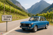 1:18 Kyosho - 1972 BMW 2002 Tii Blu - Ricambi - Spare Parts