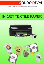 CARTA TRANSFER PER T-SHIRT (TESSUTI SCURI): 1 FOGLIO A4 STAMPA INKJET