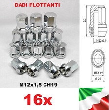 kit 16 M12X1,5 DADI RUOTA FLOTTANTI CERCHI ALFA ROMEO 75 90 ALFETTA GTV GIULIETT