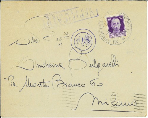 Busta affrancata cent 50 - affrancata, cent.