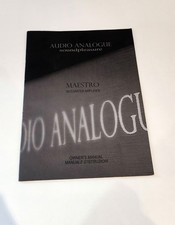 Audio Analogue Maestro Owner's