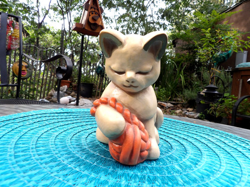Gatto gioco filato ceramica - gatto,