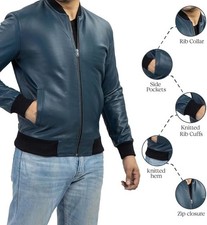 Giubbotto Bomber Uomo Pelle