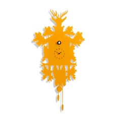 CUCU 373 giallo dalia Orologio parete con cucu' e pendolo Diamantini Domeniconi