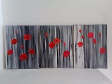 Trittico "Pappi", tela, dipinto ad olio, dimensioni 30x40 cm ciascuno.