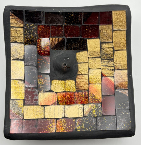 Porta incenso piattino nero - porta,