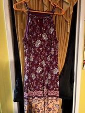 Abito midi Maggy London floreale plissettato/senza maniche scollo a V/nuovo con etichette stile elegante