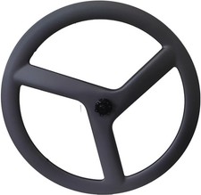 Ruote bici da strada 700C leggere in fibra di carbonio 3 razze altezza 50 mm clincher