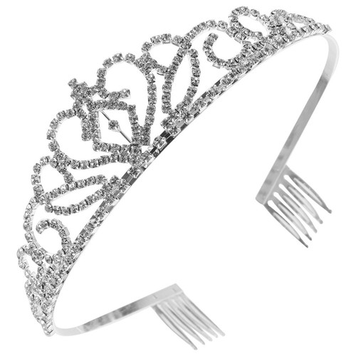 Corona sposa argento strass - argento,