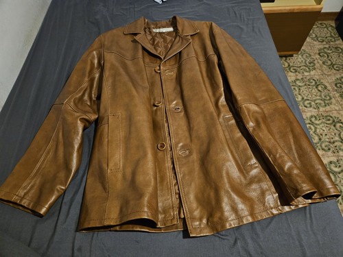 Giacca lunga vintage pelle - vintage,