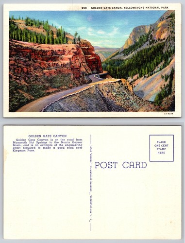 Cartolina golden gate - gate, canyon