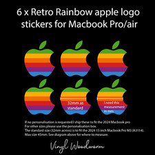 6 x Classic Retro Rainbow Logo