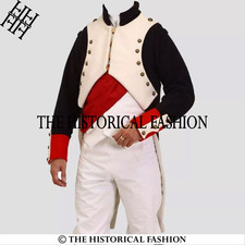 Cappotto militare uomo uniforme guardia imperiale napoleonica XVIII secolo cappotto lana nero