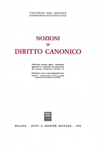Nozioni diritto canonico - di,