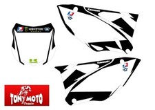 KIT GRAFICHE ADESIVI MONSTER TABELLE KAWASAKI KXF 12VILLO BIANCO